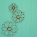 Barbed Wire Art Red Poinsettia Trio Christmas Decor Wall or Door Hanging