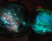 Glow In The Dark Glass Galaxy Christmas Ornament