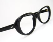 Vintage Black Cateye Eyeglasses Eyewear Frame