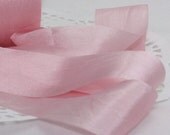 Silk Ribbon Pink  1.25"  - by the yard