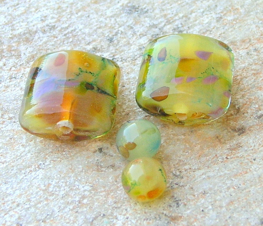 Lampwork Beads, Pastel Colors, Spring Fashion, Handmade Jewelry Supplies for Mother's Day Lampwork Jewelry
