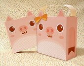 Cute Pig Giftbox Printable PDF
