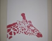 Hand Painted giraffe painting on canvas READY TO SHIP