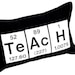 Periodic Table Element Teach Black Pillow