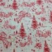 Japanese Cotton Print Fabric - Daiwabo, Half Yard - Christmas Red - NT401