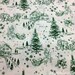 Japanese Cotton Print Fabric - Daiwabo, Half Yard - Christmas Green - NT400