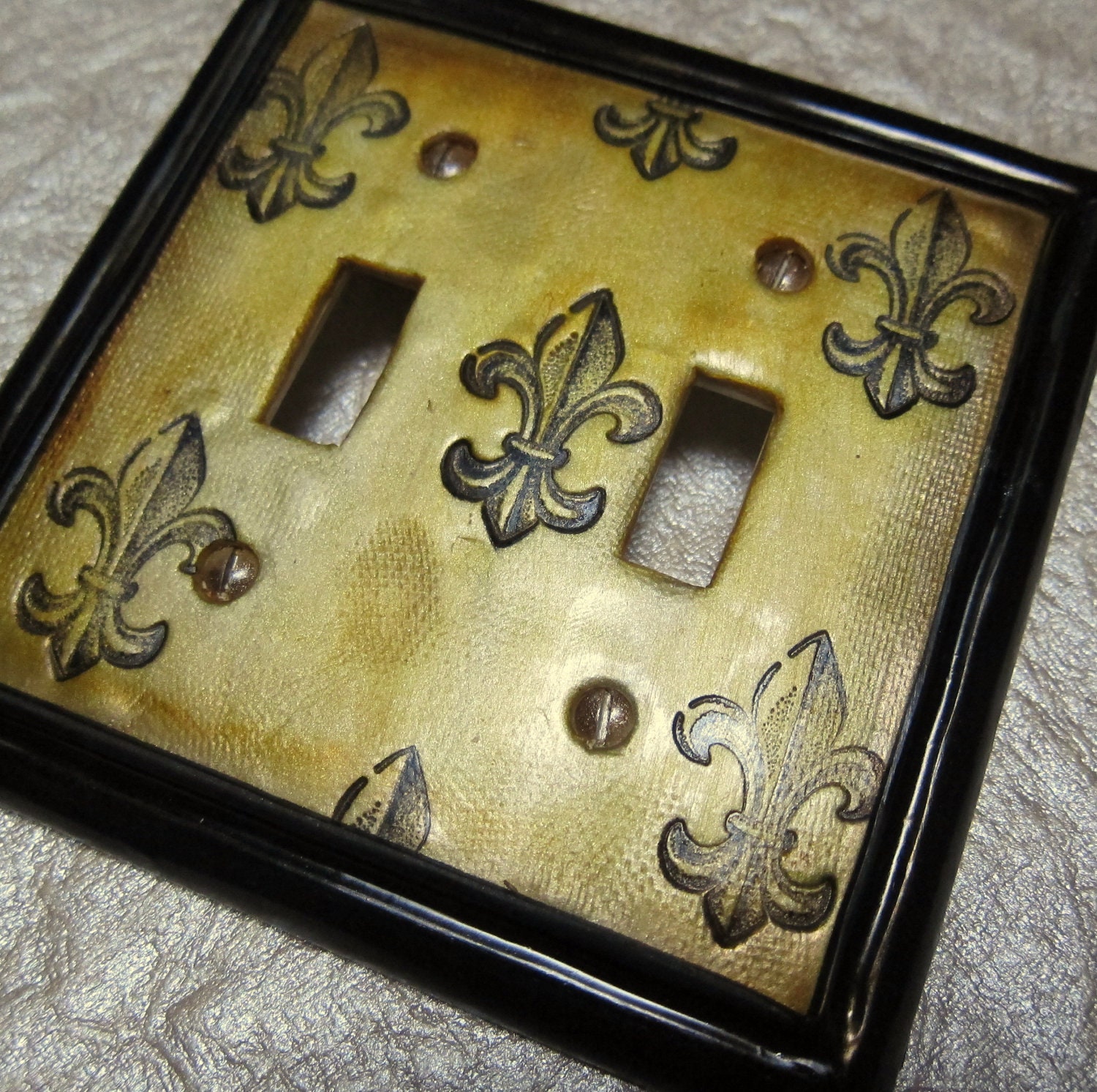 Fleur de Lis Light Switch Plate Cover MADE TO ORDER double toggle