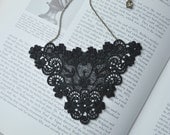 Lace necklace Floral Garden/ Romantic necklace/ Halloween necklace/  rusteam tt team stylistteam / lace fashion