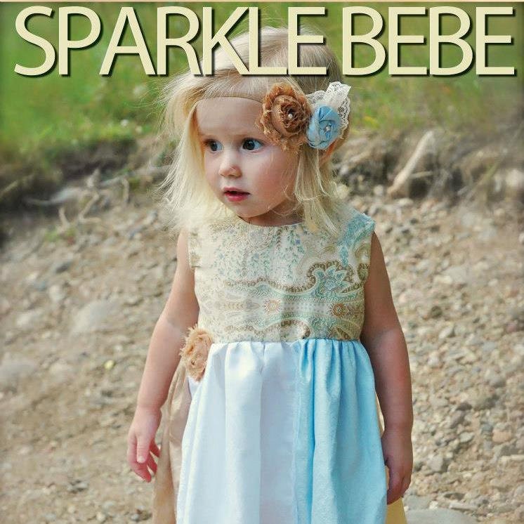 Featured in Sparkle Babe Mag--Girls One Of A KinD  Upcycled from European Linens Flower Girl / Weddings / Portraits / Birthday Dress more