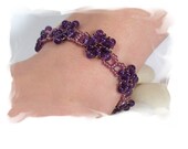Lil Bundle of Flowers Bracelet Pattern, Beading Tutorial in PDF