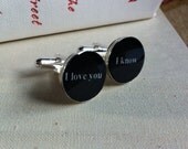 I love you I know star wars cufflinks wedding anniversary with gift box