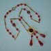 Foiled Czech glass 1930s Art Deco necklace