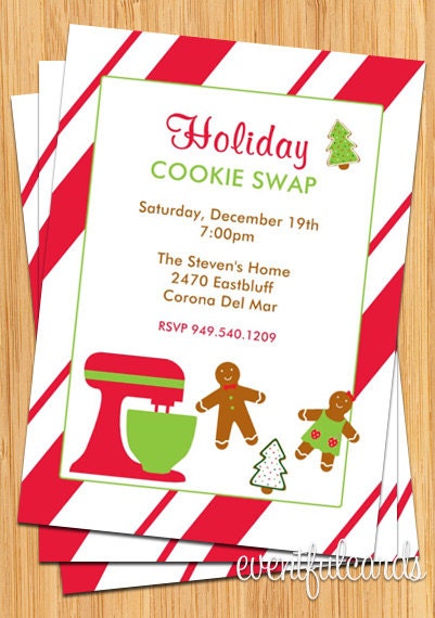 Christmas Cookie Swap Party Invitation Il_570xn