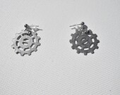 simple large gear earrings