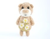 Light brown pocket bear with camomiles