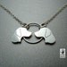 Two labradors , sterling PENDANT , sterling silver chain 18 inch