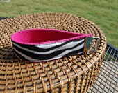 Key Fob Keychain Wristlet Zebra
