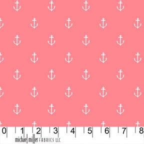 Out to Sea by Sarah Jane for Michael Miller Fabrics - Anchors Away Blossom DC5627-Blossom