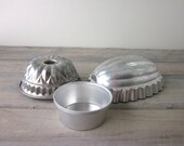 Metal Jello Molds Tins Set of Three Instant Collection