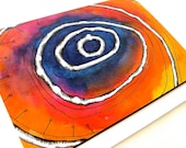 Rainbow Art Greeting Card Colorful Original Watercolor