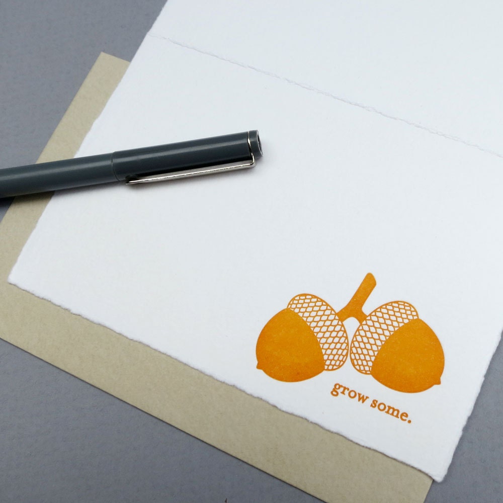 grow some letterpress card