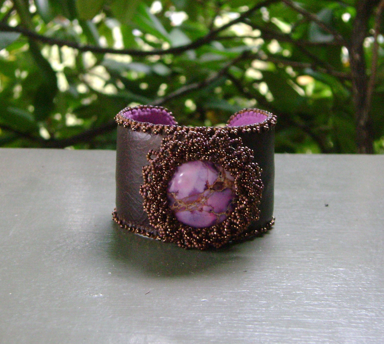 Purple Jasper Sea Sediment Cuff
