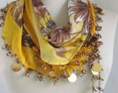 Free Shipping..Autumn color mixed colorful, Traditional Turkish Yemeni,Oya  Scarf/scarves/gift/valentines gift - asuhan