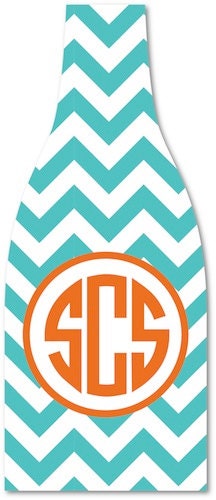 Personalized Wine Sleeve - Chevron