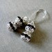 Holiday Earrings. Black and Silver.