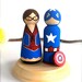 Superhero WEDDING CAKE TOPPER Super Hero Cake Topper Bride and Groom Wedding Cake Toppers Cake Topper Superman Wonder Woman Comic Books