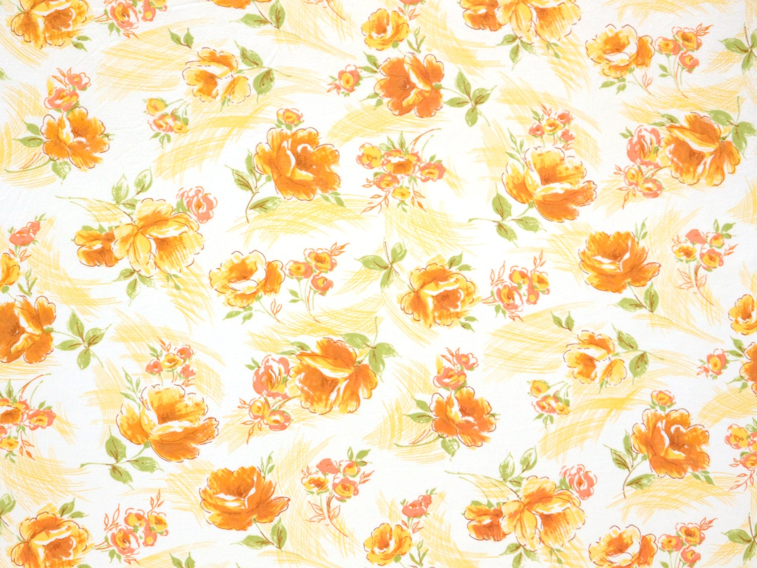 Golden Roses Vintage Sheet - Fat Quarter (FY011)