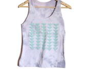 Gray and Pink Stone Triangle Cotton Tank Top - On Sale