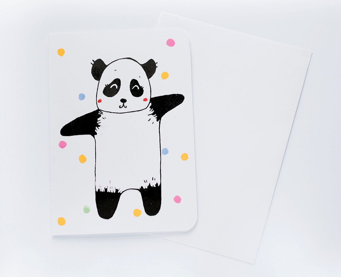Panda Hug Greeting Card