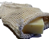 Natural Cotton Soap Bag - 4x 4.25 - Drawstring Closure - Great Packaging or Gift idea