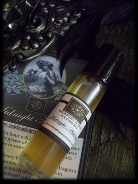 Midnight Alchemy Gypsy Gothic Natural Perfume Oil 1/3 oz roll on Patchouli, Elderberry,Almond,Orange,Dragon's Blood,Cinnamon,Rosemary,Spice