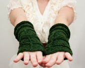 Autumn Green Fingerless Gloves
