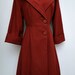 Vintage 40s Coat // New Look Coat // Red Coat // Oxblood Coat // Fit and Flare Dress Coat by Julliard B39 W31