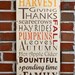 Autumn Harvest Typography Word Art Plaque - Perfect for Decorating for Fall and Thanksgiving