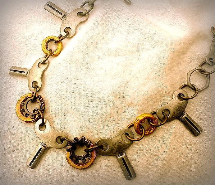 Industrial Steampunk Inspired All Keyed Up Necklace