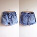 Vintage 1990s Shorts / Light Denim High Waisted Cut Offs CALVIN KLEIN Jean Shorts / 36 / Size Large