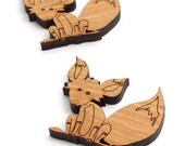 L Mini Fox Charms - 1 3/4" Size - Laser Cut Wood - Free Shipping - Etsy Itsies by Timber Green Woods