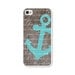 Anchor iPhone 4 Case - Plastic iPhone 4s Case - Wood Nautical iPhone Case Skin - Turquoise Blue Brown White Cell Phone