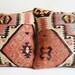Sukan / SET (2 Piece) Organic Shine Society Modern Bohemian Throw Pillow. Handwoven Vintage Tribal Turkish Kilim Pillow Cover