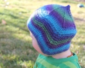 Hand Knit Shaped Gnome Hat, 12-18 Plus Months