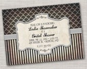 Vintage Striped Steampunk Printable Card Wedding Bridal Shower Party Invitation Il_170x135