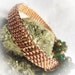 Green Quartz Copper Wire Woven Cuff Bracelet