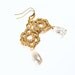 Gold lace earrings / handmade lace earrings / wedding jewelry / Bridal Earrings / Bridesmaids Jewelry / Gold lace Jewelry drop earrings