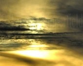 Oregon Sunset - Fine Art Digital Photography - A beautiful Late Summer - 8 x 10 - Digital Photo Print, Yellow, Gold, Blue Glowing