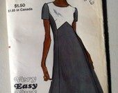 Vintage original sewing pattern Vogue 8089 fitted A line dress dress bust 34 1970's chic