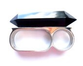 Black Onyx Knuckle Duster Ring